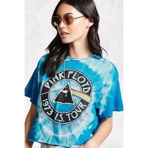 Forever 21 Cropped Pink Floyd Band Tee